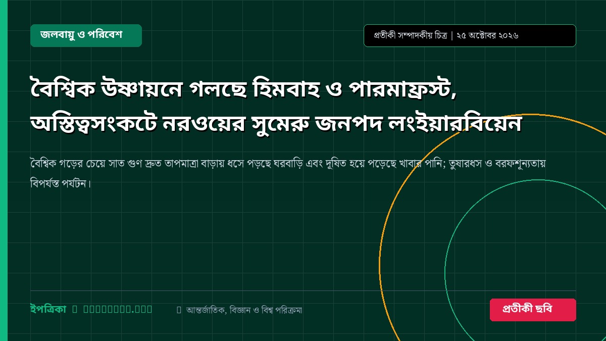 বৈশ্বিক উষ্ণায়নে গলছে হিমবাহ ও পারমাফ্রস্ট, অস্তিত্বসংকটে নরওয়ের সুমেরু জনপদ লংইয়ারবিয়েন